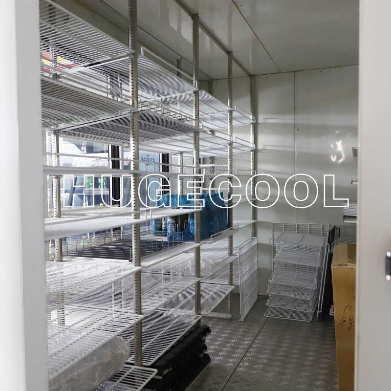 display walk in cooler freezer with electric heater glass door